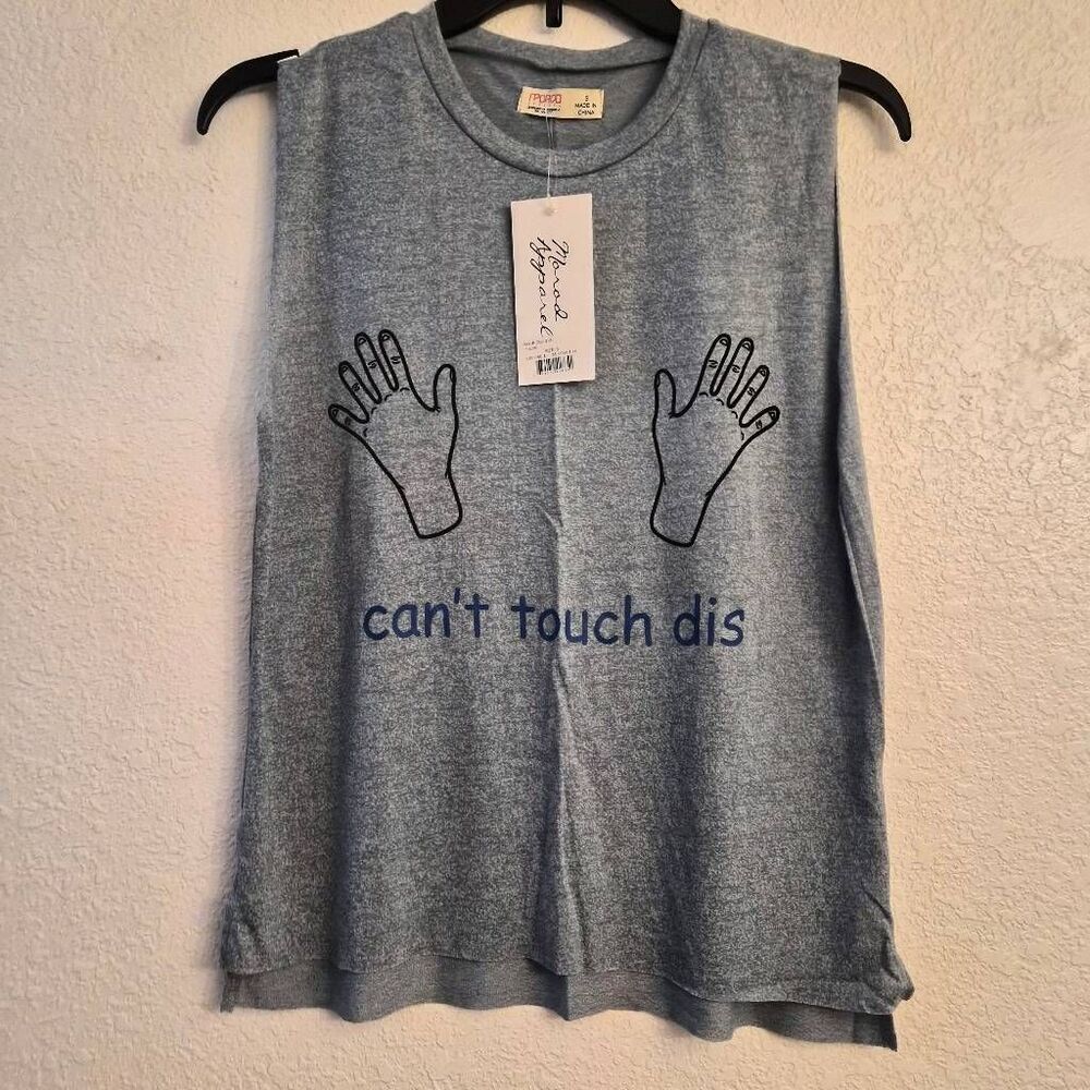 NWT Can't Touch Dis Tank Top: Fun Flirty Hands on Festival Unique Statement